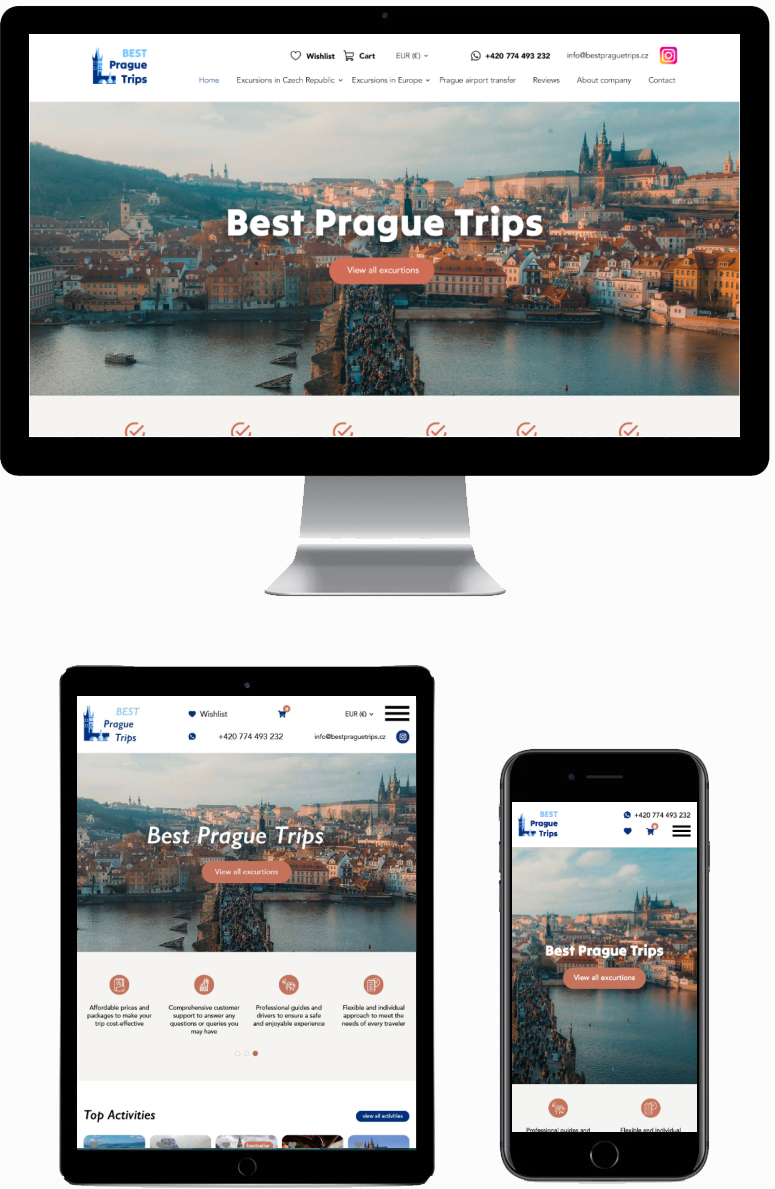 Firemní webové stránky společnosti BEST PRAGUE TRIPS