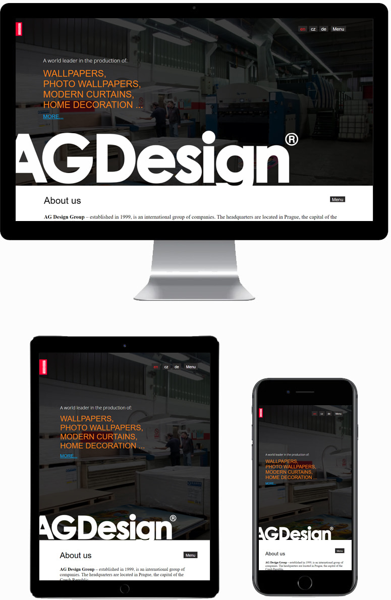 Firemní webové stránky pro AG Design Group