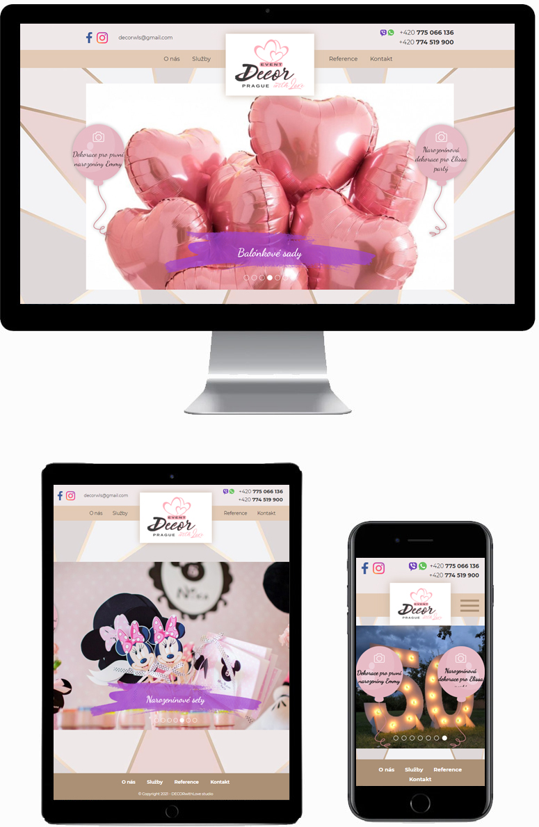 Web prezentace pro studio DECOR with Love
