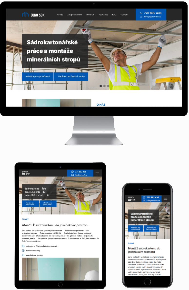 Web prezentace pro společnost EURO SDK