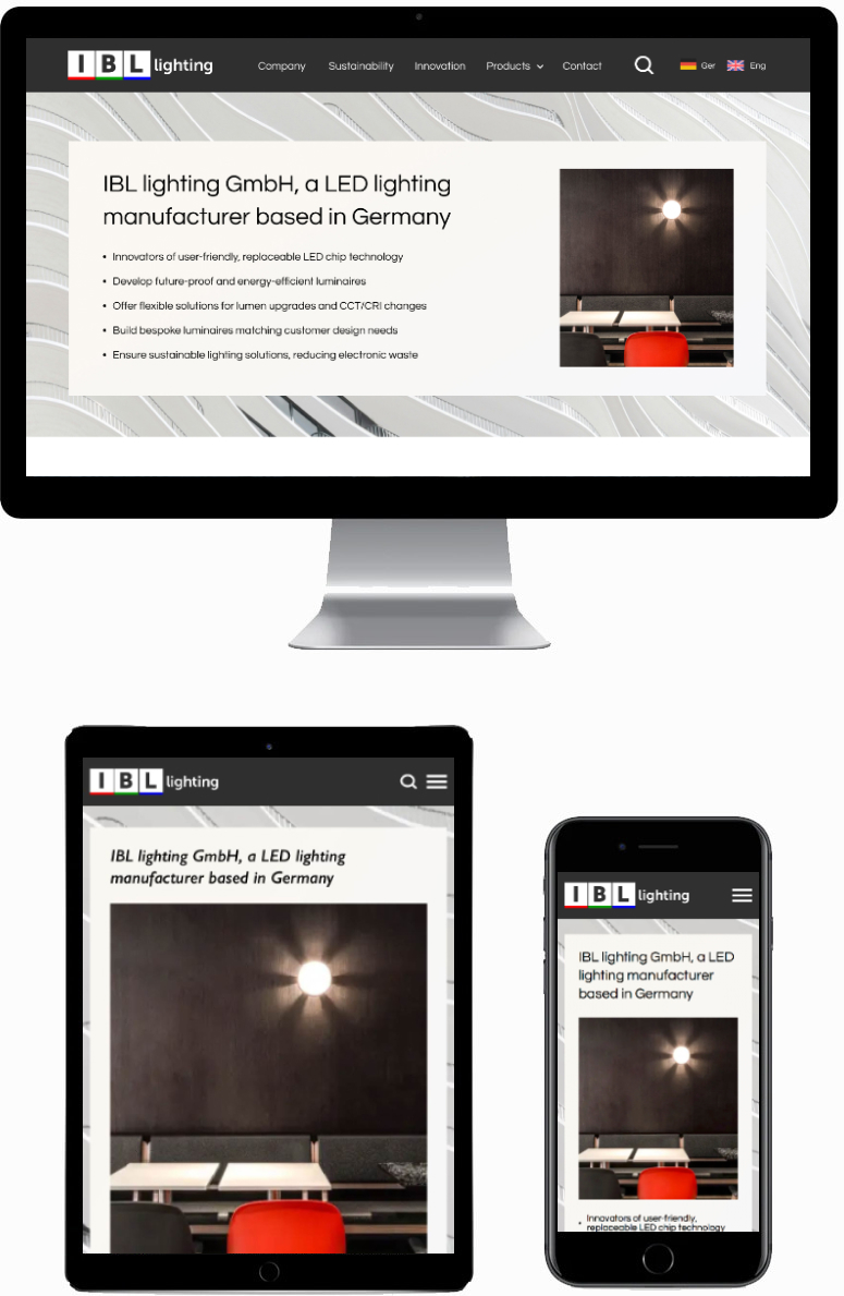 Web-katalog pro výrobce LED modulů IBL