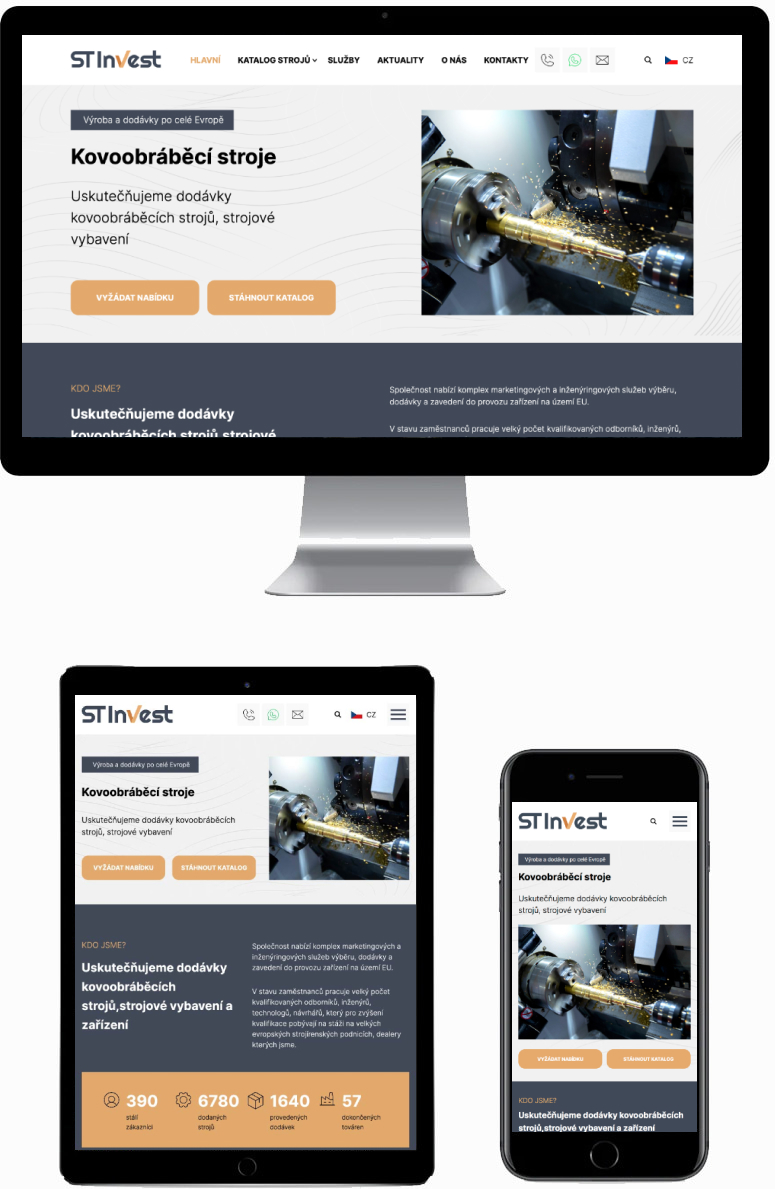 Web-katalog  pro společnost ST Invest 